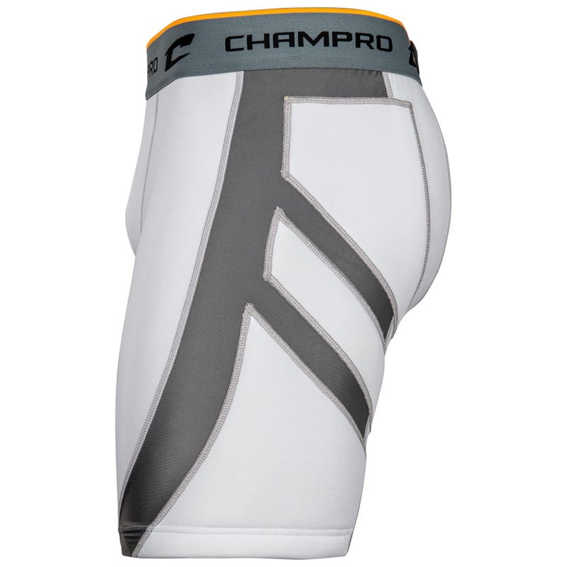 Champro Wind Up Compression Polyester/Spandex Sliding Short, Adult X-Large, White - Image 3